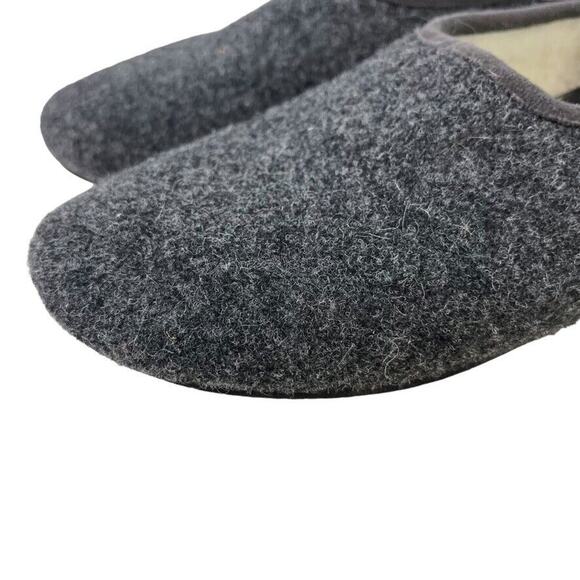 Mahabis Classic Gray Womens Felt Slip On Loafers Slippers Flats Sherpa 38 7.5 - Picture 8 of 16
